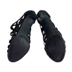 Kelly & Katie Cage Heels 4” Pumps Sandals Heel Zip Black Suede Women’s Size 7.5M Photo 8