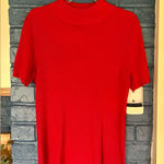 Requirements  Vibrant Red Short‎ Sleeve Sweater Top Photo 0