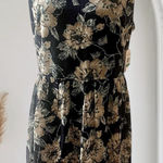 NWT Beige By ECI Navy Floral Dress Sleeveless Lined Size 10 Coquette Blue Size L Photo 0