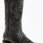 Shyanne  Lasy Floral Embroidered Western Boot Black Leather Size 7.5 NWOB Cowgirl Photo 0