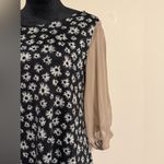 EUC Jili Black and White Floral Long Sleeve Dress size large Photo 2