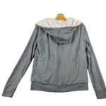 Bobeau Jacquard Zip Up Jacket Grey Star Womens Fleece Lined Hoodie Size M NWT Photo 3