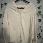 Amazon Elegant Cream Blouse Size XL Tan Photo 1