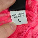 Hot Pink Lace Bralette Wire Free Adjustable Strap Festival Womens Large Photo 1