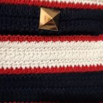 Valentino Garavani Valentino Striped Mini Skirt in Navy, Red, and White Photo 2