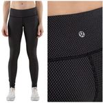 Lululemon Wunder Under Pant Full Length Diamond Dot Black Leggings Athletic Pant Photo 1