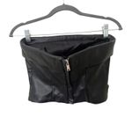 Helsa Faux Leather Bustier Crop Top Black X-Small Photo 2