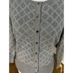 White House | Black Market Gray Metallic Button Cardigan Sweater Women's M Photo 1