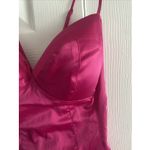 Rubber Ducky Productions Women's Small Pink Satin Babydoll Mini Dress Event Glam Photo 2