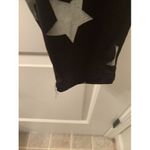 Live Love Dream  Star Print Leggings Black Silver Yoga Workout Women's Size XL Photo 7