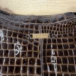 Cole Haan  Bag Vintage Croc-Embossed Brown Hobo Shoulder Purse Gold Hardware Photo 4