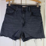 Levi's ‎ High Waisted Mom Jean Shorts Black Denim Cut Off Womens Size 30 Festival Photo 0