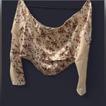 Forever 21 Cream and Brown Floral Blouse Photo 1