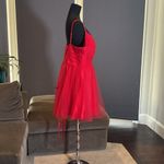 Women’s Red Short Prom Party Homecoming Dress Corset Back Plus Size 26W Photo 3