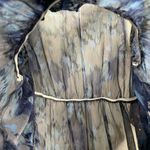 Free People Womens Sheer Lace Floral Blouse Blue Lagenlook Size Small Photo 4