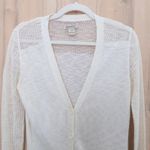 Lucky Brand  Womens Open Knit Cardigan Size XS Button Front Sheer Boho Cottage Photo 1
