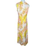Vintage 70s 2 Piece Maxi Dress and Jacket Womens Mod Floral Tropical Stretch 16 Photo 12