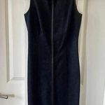 146 Ralph Lauren Black Label Denim Full Zip Collar Dress Size 4 Blue Photo 0