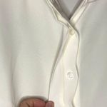 Susan Bristol Vintage Top Ivory Button Front Lace Embroidered Sleeves Sheer P8 Photo 7