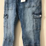 NWT Kancan Avery Straight Leg High Rise Cargo Jeans Dark Wash Size 29 Photo 5