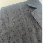 Talbots  Eyelet Womens Blazer 6P Black Cottagecore Preppy Dark Romantic 1 Button Photo 3