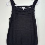 J.Crew  Black Crochet Sweater Knit Tank Top Women’s Small Photo 0