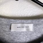Made For Italic Shirt Womens Large Grey Crew Neck Long Sleeve Embroidered Gray Photo 10