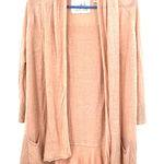 Angel of the North Size Small Anthropologie Pink Cardigan Sweater Linen‎ Blend Photo 0