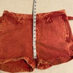 Gilded Intent  Orange Belted Denim Shorts Photo 4