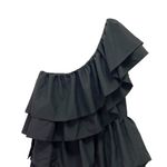 Endless Rose  One Shoulder Ruffle Mini Dress Black Tiered Sz Large Party Cocktail Photo 7
