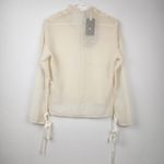 Manila Grace Blouse Size 40 IT US 4 Cream Semi Sheer Long Sleeve Bow Sleeves NWT Photo 3