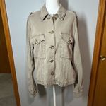 Paige women’s Pacey jacket vintage moss taupe khaki casual size XL Photo 2