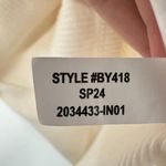 J.Crew XXS Cream Vintage rib T-shirt with cotton poplin puff sleeves Chic Femme Photo 3