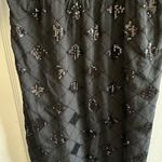 Gold Hawk Black Cotton Silk Black Mini Sequin Cocktail Evening Party Dress S Photo 1