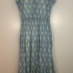 NWT Chelsea & Theodore Lightweight Short Sleeve Blue/White Tiered Midi Dress M Blue Size M Photo 0