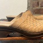 Women’s Bass Boho Woven Leather Mules 8 Beige Photo 1