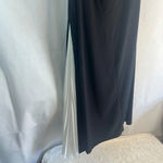 Cato Dress Formal Black w White Pleated Asymmetrical Flare on One Side Sz 14/16W Photo 4
