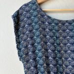 Ace & Jig  Blue Woven Cotton Abstract Print Short Sleeve Relaxed Jumpsuit Size S Photo 2