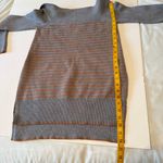 Anthropologie By  Boat Neck Bell Sleeve Sweater Size Small Gray/orange Stretch Photo 6