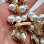 Vintage Long Pearl Necklace and Shell Pearl 53”Double Classic White Photo 5