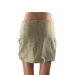 ZARA  Women's Beige Rosette Floral Bow Front Low Rise Zipper MIni Pencil Skirt XS Photo 2