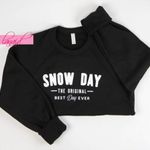 Nordstrom FR & Company Snow Day Sweatshirt Best Day Ever Fuzzy Lined Fleece Sweater Warm Photo 4