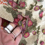 Custom handmade gold floral roses sparkle dress one of a kind small Photo 9