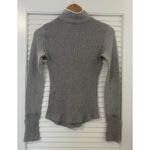 Free People  JoJo Long Sleeve Thermal Turtleneck Grey XS Photo 4