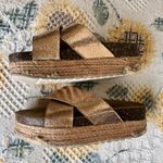 Boutique Gold Espadrille Slides 6.5 Photo 1