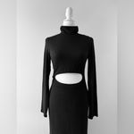 Le lis Keyhole Mockneck Long Sleeve Sweater Dress Black Size M Photo 1