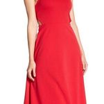 Free Press Side Cutout Midi Dress Red Sleeveless Photo 0