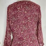 Rose + Olive  Dress Size Small Paisley 3/4 Sleeve Tie Waist Chiffon Ruffle Hem Photo 5