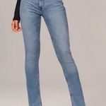 Abercrombie & Fitch A&F The Skinny High Rise Split Hem Curve Love Medium Wash Jeans Size 27 Short Photo 0