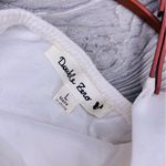 Double Zero  white top romper jumper shorts with leather straps large Photo 3